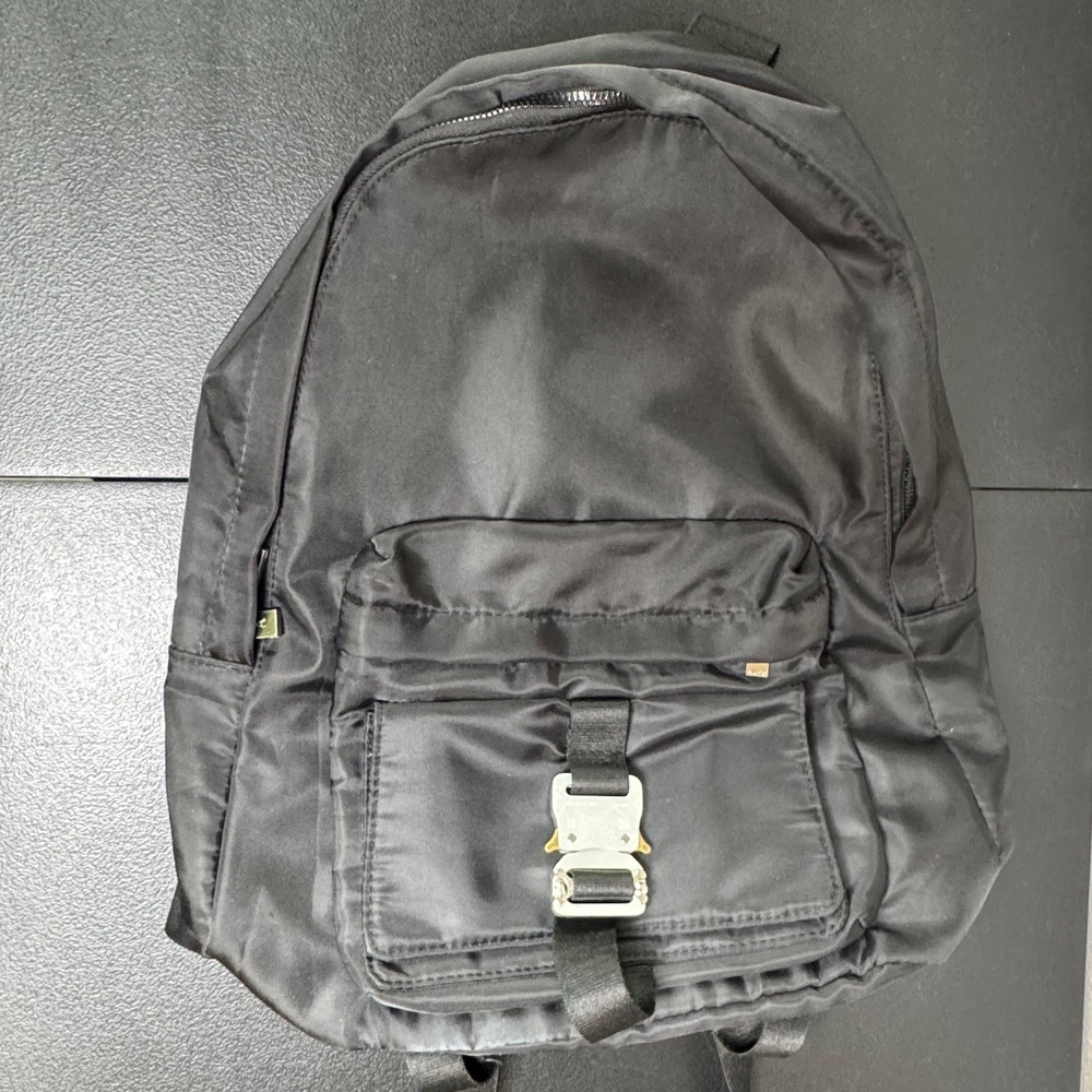 1017 ALYX 9SM Black Nylon Rollercoaster Buckle Backpack Made in Italy